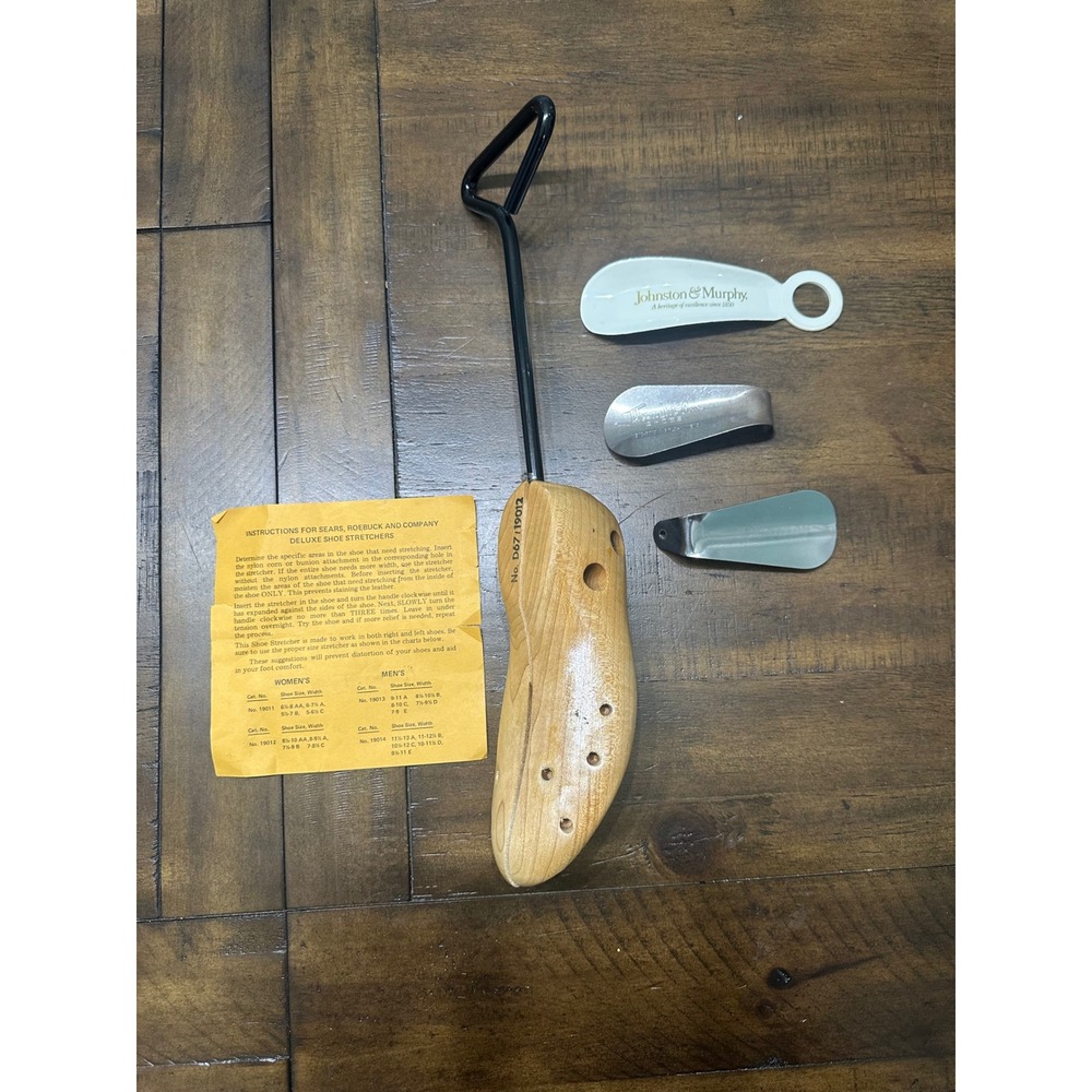 Vintage Sears Shoe Stretcher No. 19012 Johnston & Murphy Thom McAn Shoe‎ Horns
